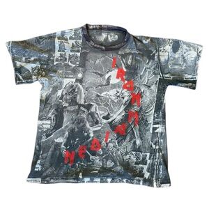 Vintage 90’s Iron Maiden All Over Print T-Shirt European Size Medium
